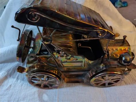 ford t model copper tin metal music box wind up|Model T Car Tin Music Box .